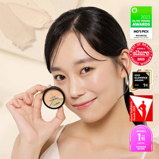 [The Saem] Cover Perfection Triple Pot Concealer #03 Correct Up Beige