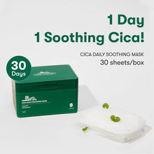 Laden Sie das Bild in den Galerie-Viewer, [VT Cosmetics] Cica Daily Soothing Mask (30 sheets)
